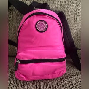 Marc Jacobs Neon Pink Mini Backpack with Black Accents